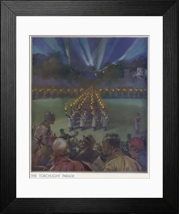 Framed Print : The Torchlight Parade by C. E. Turner