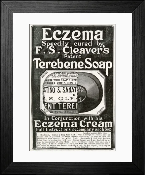 Framed Print : Advert for Eczema soap 1905 Framed Print : Advert for Eczema soap 1905