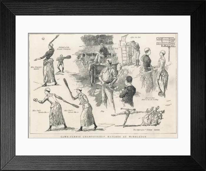 Framed Print : Lawn Tennis Championship matches at Wimbledon