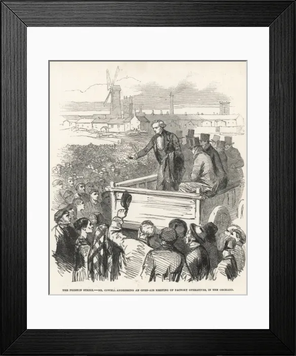 Framed Print : Preston wage dispute