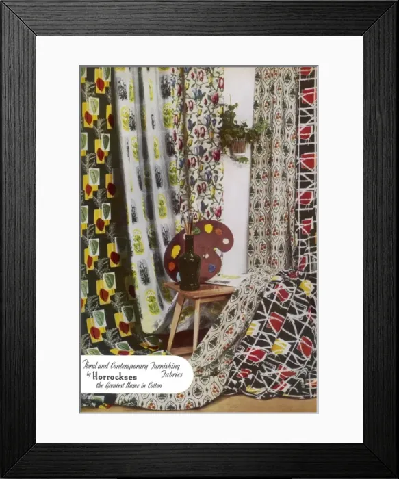 Framed Print : Horrockses cotton advertisement Framed Print : Horrockses cotton advertisement