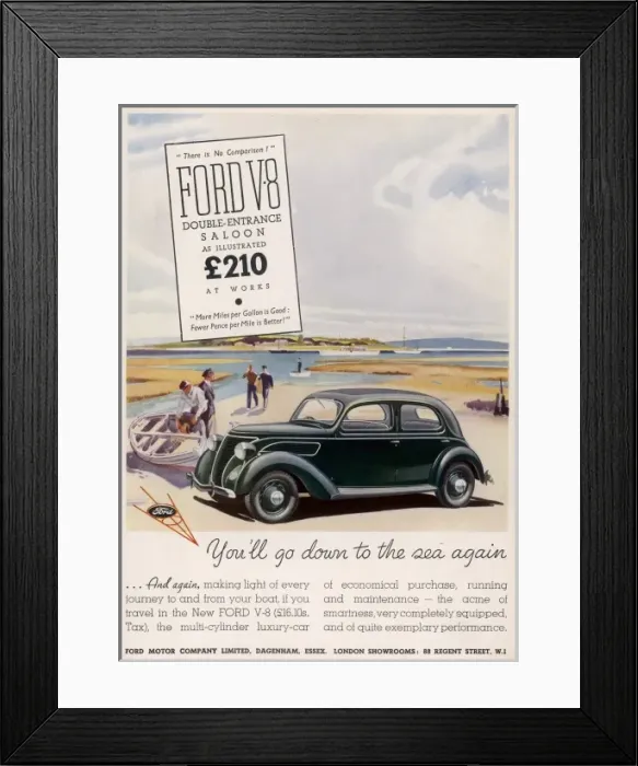 Framed Print : Ford V8 advertisement Framed Print : Ford V8 advertisement