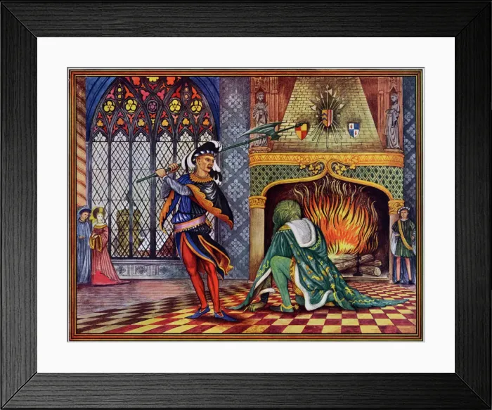Framed Print : Sir Gawain and the Green Knight by William McLaren