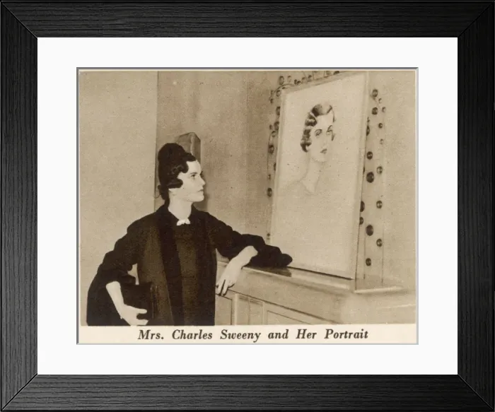Framed Print : Mrs Charles Sweeny contemplating her portrait Framed Print : Mrs Charles Sweeny contemplating her portrait
