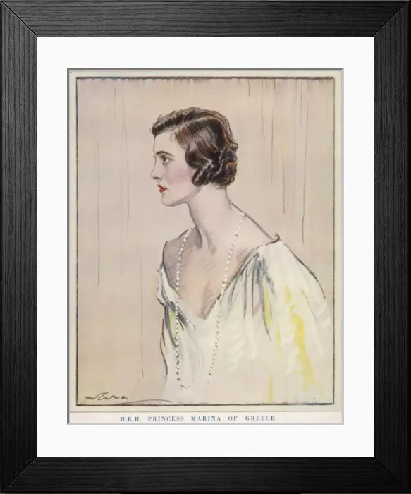 Framed Print : H. R. H. Princess Marina of Greece Framed Print : H. R. H. Princess Marina of Greece