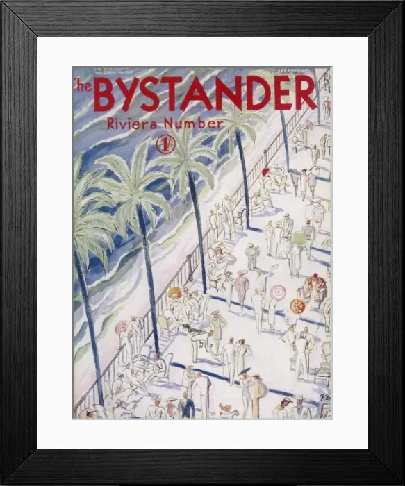 Framed Print : The Bystander Riviera Number front cover, 1934 Framed Print : The Bystander Riviera Number front cover, 1934