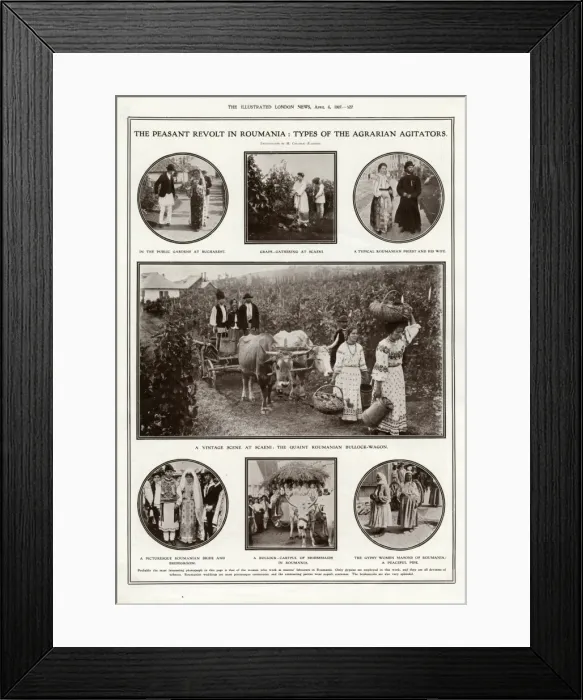 Framed Print : Peasant revolt in Romania: types of the agrarian agitators Framed Print : Peasant revolt in Romania: types of the agrarian agitators