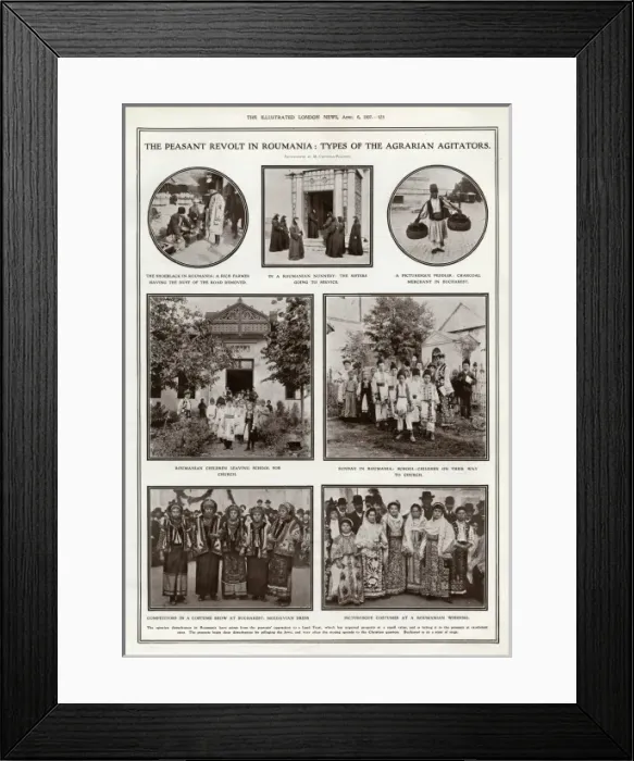 Framed Print : Peasant revolt in Romania: types of the agrarian agitators Framed Print : Peasant revolt in Romania: types of the agrarian agitators
