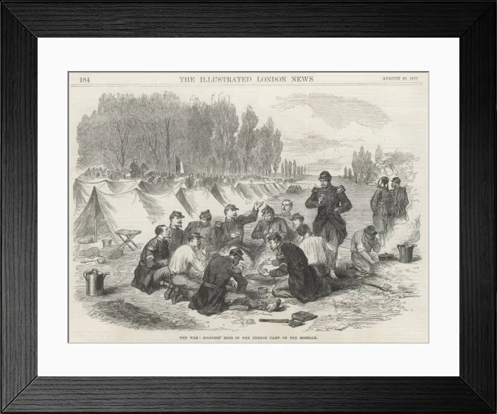 Framed Print : Franco-Prussian War / Soldiers mess Framed Print : Franco-Prussian War / Soldiers mess