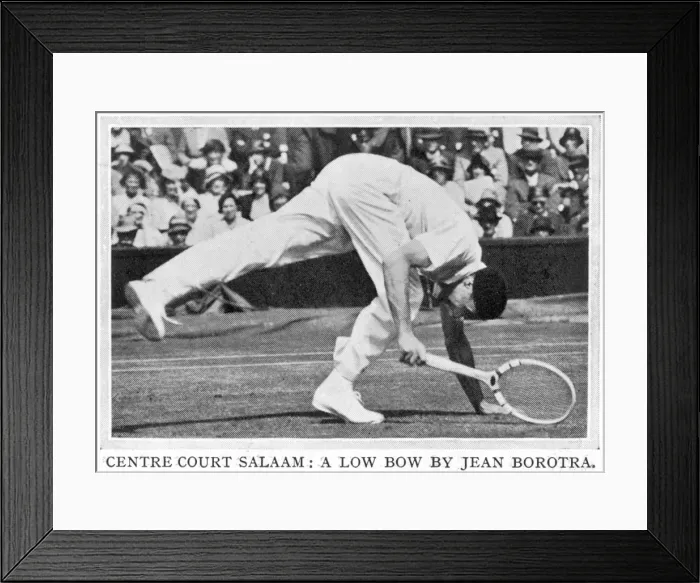 Framed Print : Jean Borotra in action Framed Print : Jean Borotra in action