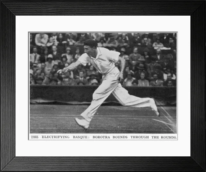 Framed Print : Jean Borotra in action Framed Print : Jean Borotra in action