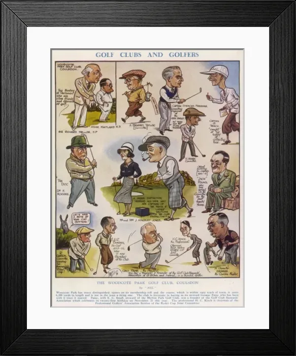 Framed Print : Golf Clubs & Golfers - Woodcote Park Golf Club, Coulsdon Framed Print : Golf Clubs & Golfers - Woodcote Park Golf Club, Coulsdon