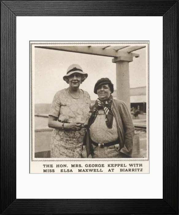 Framed Print : Alice Keppel and Elsa Maxwell at Biarritz in 1933 Framed Print : Alice Keppel and Elsa Maxwell at Biarritz in 1933