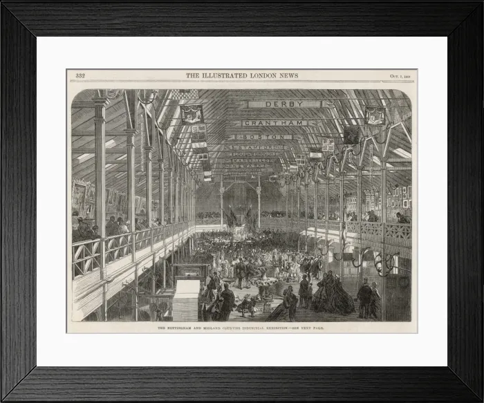 Framed Print : Nottingham & Midland Counties industrial exhibition Framed Print : Nottingham & Midland Counties industrial exhibition