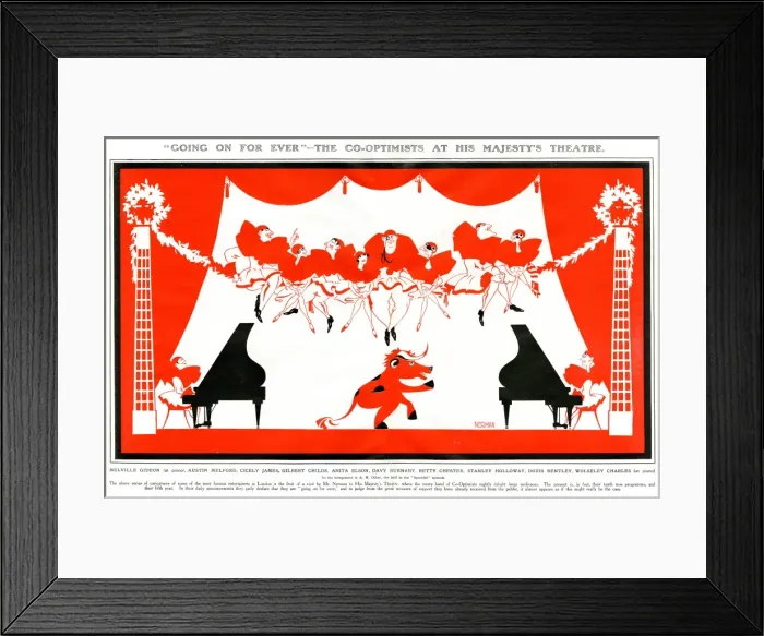 Framed Print : Theatre, famous names of 1925 by Nerman Framed Print : Theatre, famous names of 1925 by Nerman