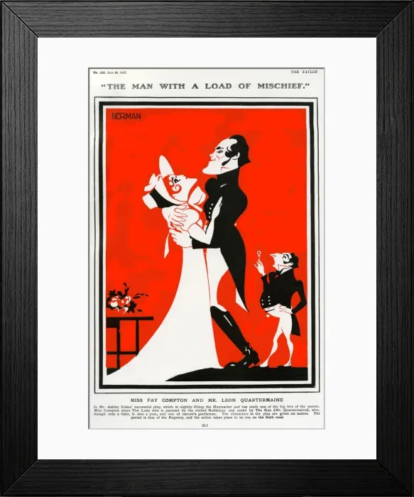 Framed Print : Theatre, The Man with a Load of Mischief 1925, Nerman