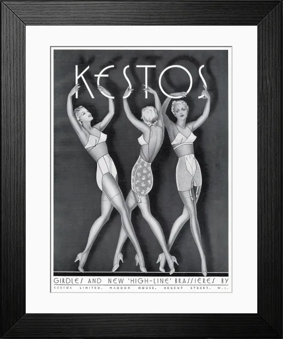 Framed Print : Advert for Kestos lingerie 1939 Framed Print : Advert for Kestos lingerie 1939