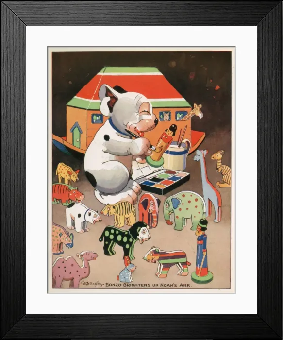 Framed Print : Bonzo brightens up Noahs arc Framed Print : Bonzo brightens up Noahs arc