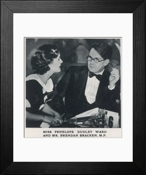Framed Print : Penelope Dudley Ward and Brendan Bracken