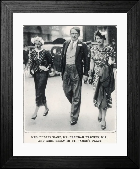 Framed Print : Guests at the Chetwode-Berry wedding, 1936