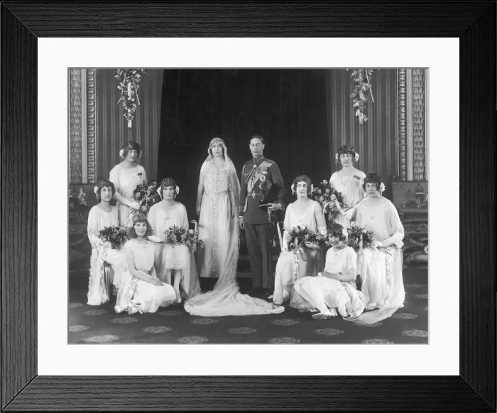 Framed Print : Elizabeth Bowes-Lyons marries Albert, Duke of York