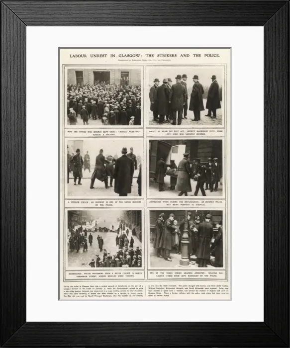 Framed Print : Labour unrest in Glasgow Framed Print : Labour unrest in Glasgow