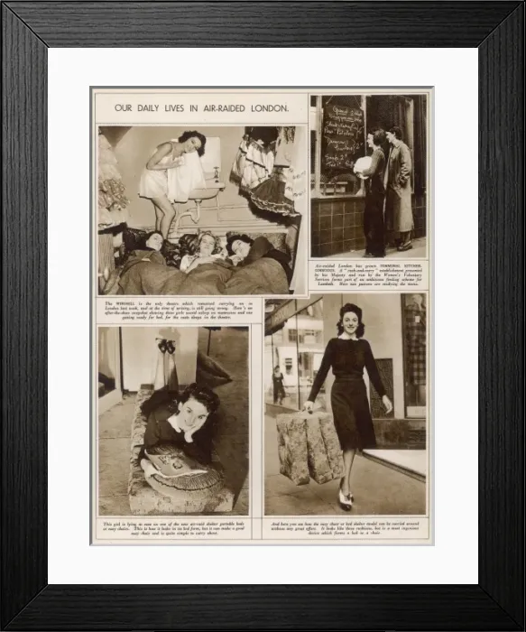 Framed Print : Daily lives in London during the Blitz Framed Print : Daily lives in London during the Blitz