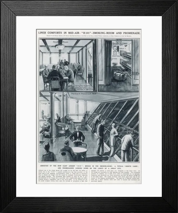 Framed Print : Interior of the R101 airship Framed Print : Interior of the R101 airship