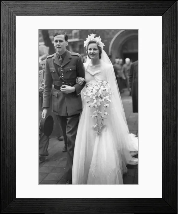 Framed Print : Deborah Mitford marries Andrew Cavendish Framed Print : Deborah Mitford marries Andrew Cavendish