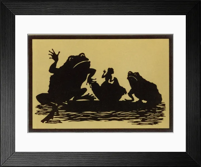 Framed Print : Thumbelina and the Old Toad Framed Print : Thumbelina and the Old Toad