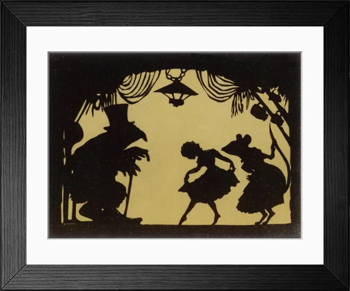 Framed Print : Thumbelina curtsies to the Tiresome Old Mole Framed Print : Thumbelina curtsies to the Tiresome Old Mole