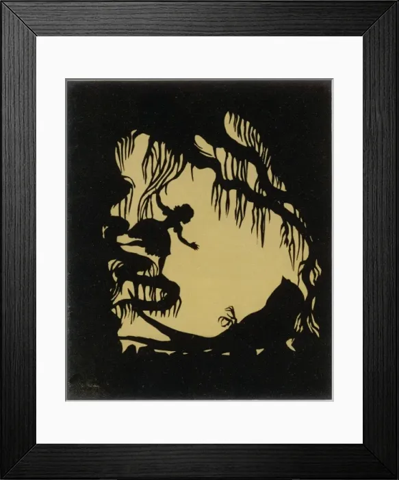Framed Print : Thumbelina finds a Swallow by the Moles tunnel Framed Print : Thumbelina finds a Swallow by the Moles tunnel