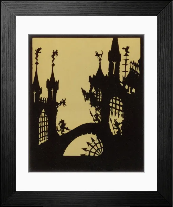 Framed Print : Puss in Boots enters the Rich Magicians castle Framed Print : Puss in Boots enters the Rich Magicians castle