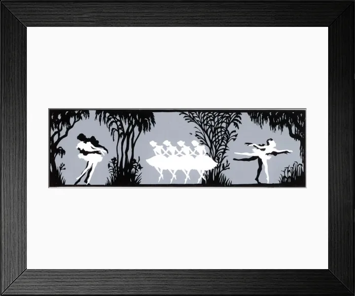 Framed Print : Swan Lake ballet, Siegfried and Odette fall in love Framed Print : Swan Lake ballet, Siegfried and Odette fall in love