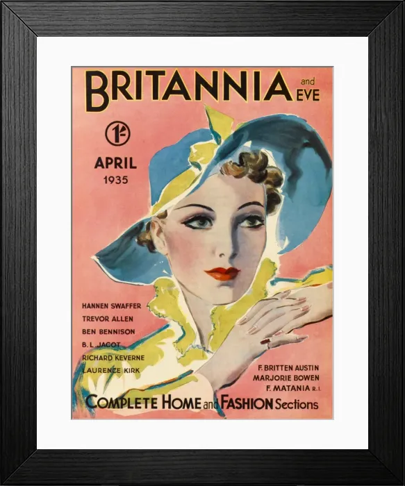 Framed Print : Britannia and Eve magazine, April 1935