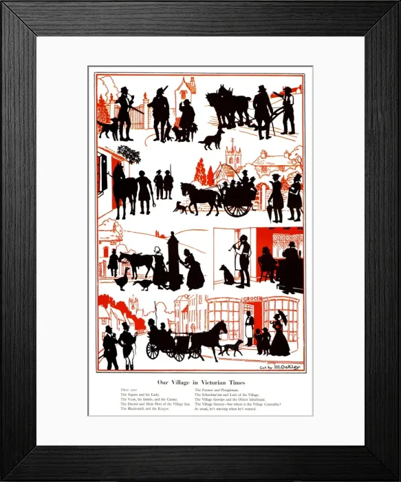Framed Print : Our Village in Victorian Times by H. L. Oakley