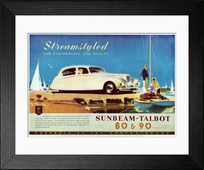 Framed Print : Sunbeam Talbot advertisement Framed Print : Sunbeam Talbot advertisement