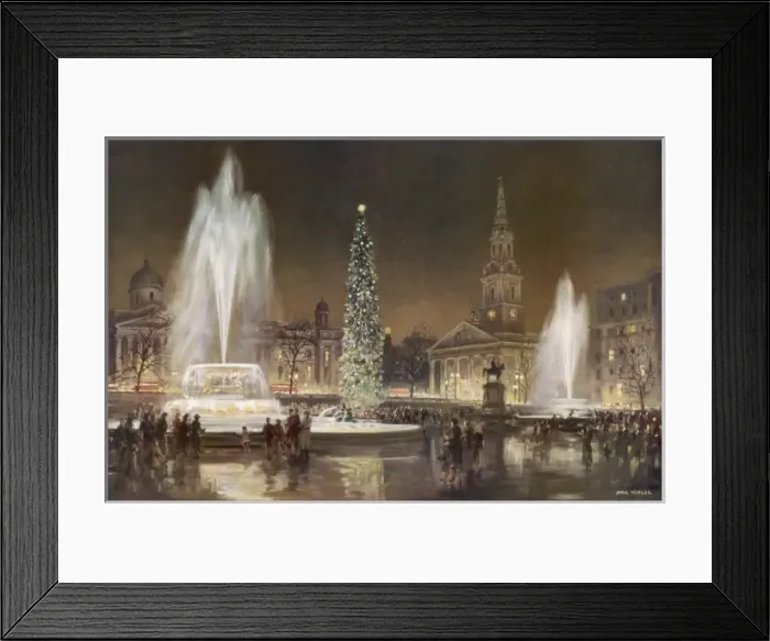 Framed Print : Christmas Eve at Trafalgar Square