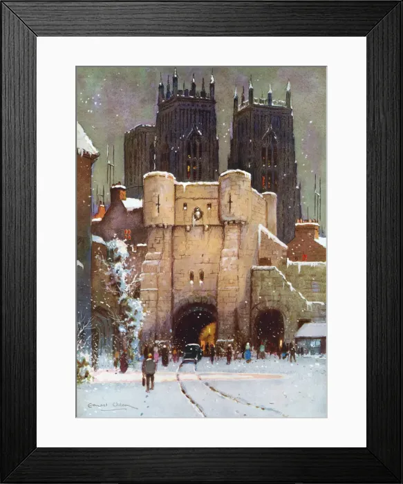 Framed Print : York Minster in winter by Ernest Uden