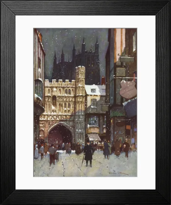 Framed Print : Canterbury in Winter by Ernest Uden Framed Print : Canterbury in Winter by Ernest Uden