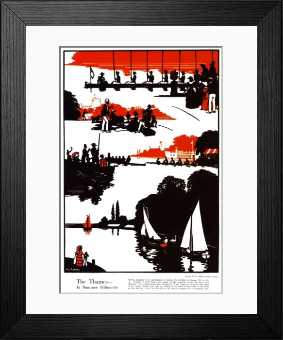 Framed Print : The Thames by H. L. Oakley