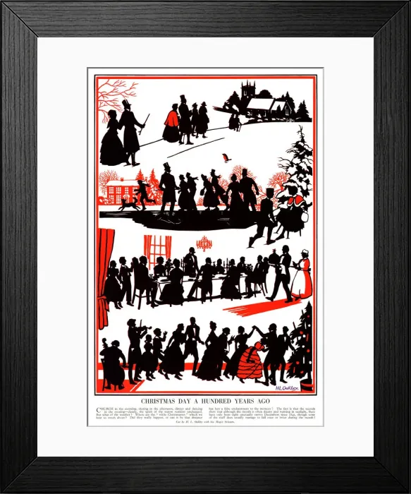 Framed Print : Christmas Day 100 years ago by H. L. Oakley Framed Print : Christmas Day 100 years ago by H. L. Oakley