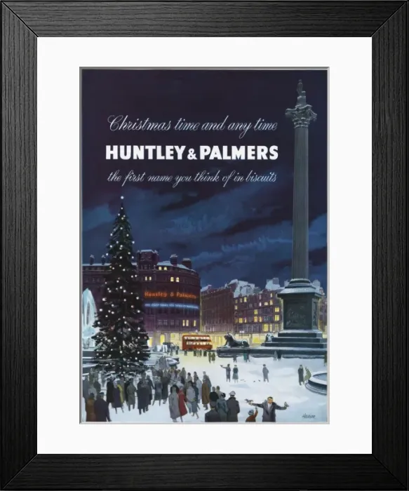 Framed Print : Huntley and Palmers Christmas advertisement Framed Print : Huntley and Palmers Christmas advertisement