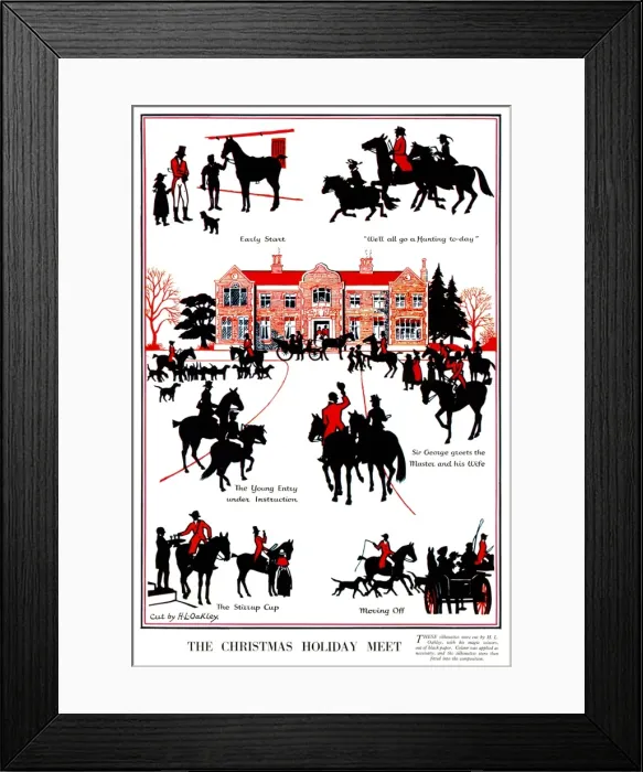 Framed Print : The Christmas Holiday Meet by H. L. Oakley Framed Print : The Christmas Holiday Meet by H. L. Oakley