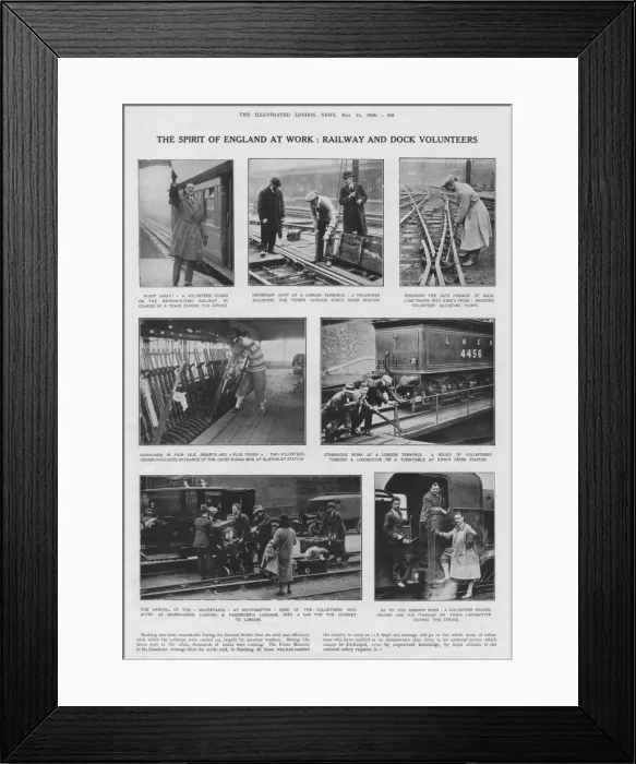 Framed Print : The spirit of England at work: railway and dock volunteers