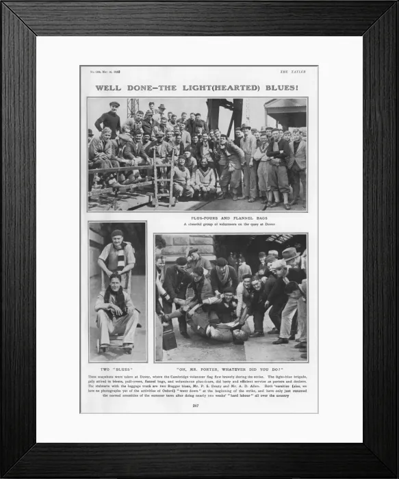Framed Print : Volunteers working on the docks at Dover during the General