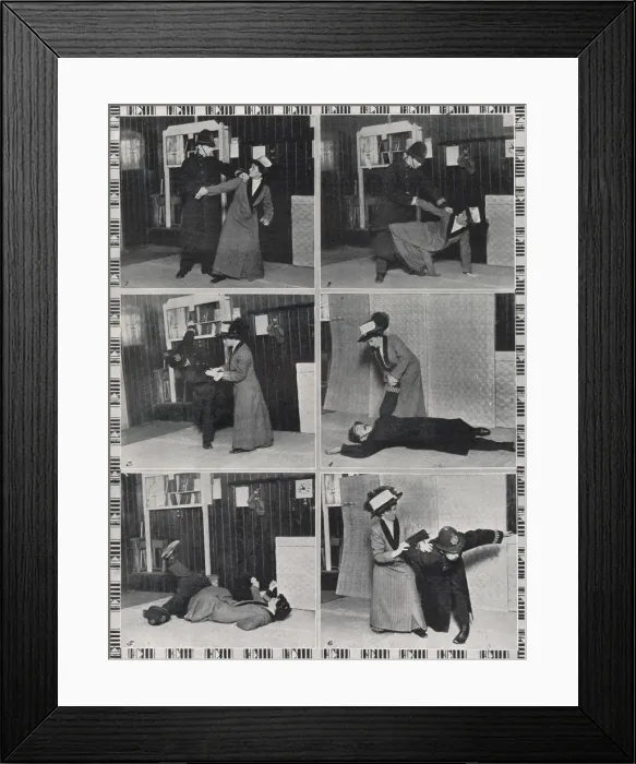 Framed Print : Ju-Jitsu suffragette Framed Print : Ju-Jitsu suffragette