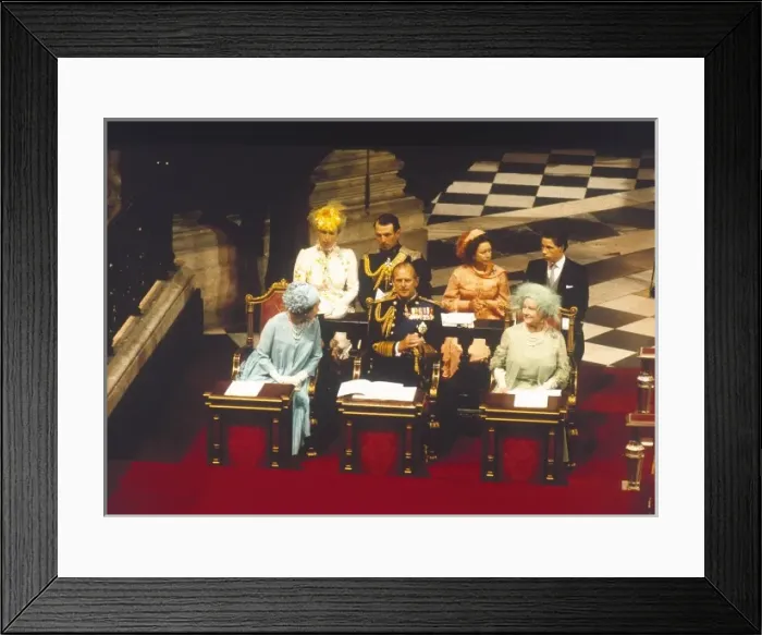 Framed Print : Royal Wedding 1981 - the royal family in St Pauls Framed Print : Royal Wedding 1981 - the royal family in St Pauls