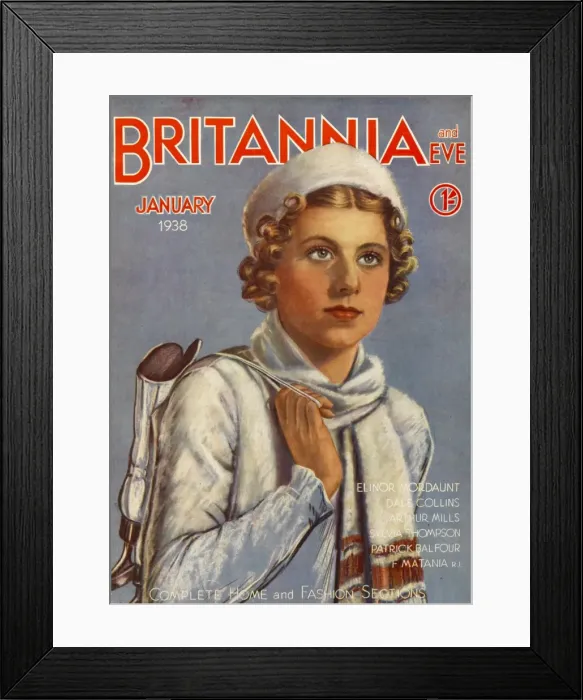 Framed Print : Britannia and Eve magazine, January 1938