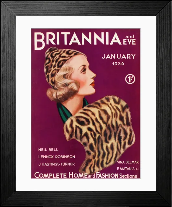 Framed Print : Britannia and Eve magazine, January 1936